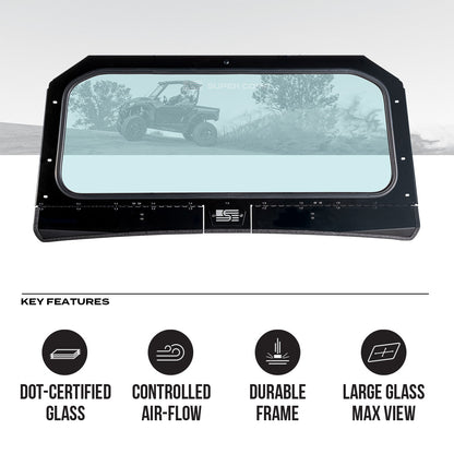 Polaris General Front Windshield - Glass Front Windshield