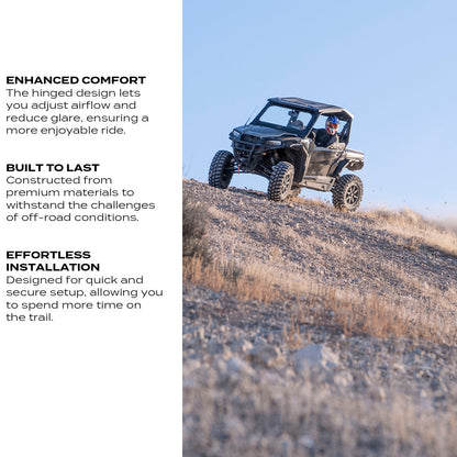 Polaris General Front Windshield - Glass Front Windshield
