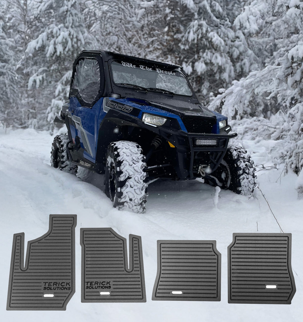 Polaris General Rubber Floor Mats - 4 Seater - UTV Rubber floor mats
