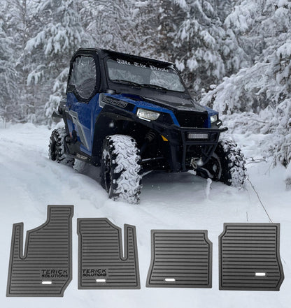Polaris General Rubber Floor Mats - 4 Seater - UTV Rubber floor mats