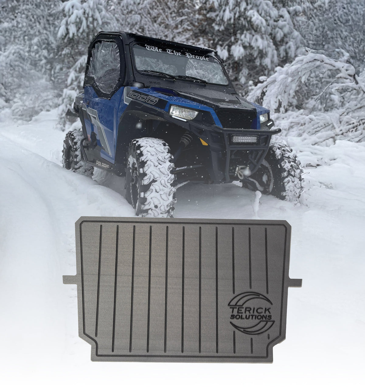 Polaris General Rubber Floor Mats - Rear Box Cargo Mat - UTV Rubber floor mats