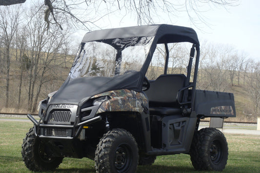 Polaris Mid-Size 2-Passenger Ranger (2009-2014) - Vinyl Windshield/Top Combo - Windshield/Roof