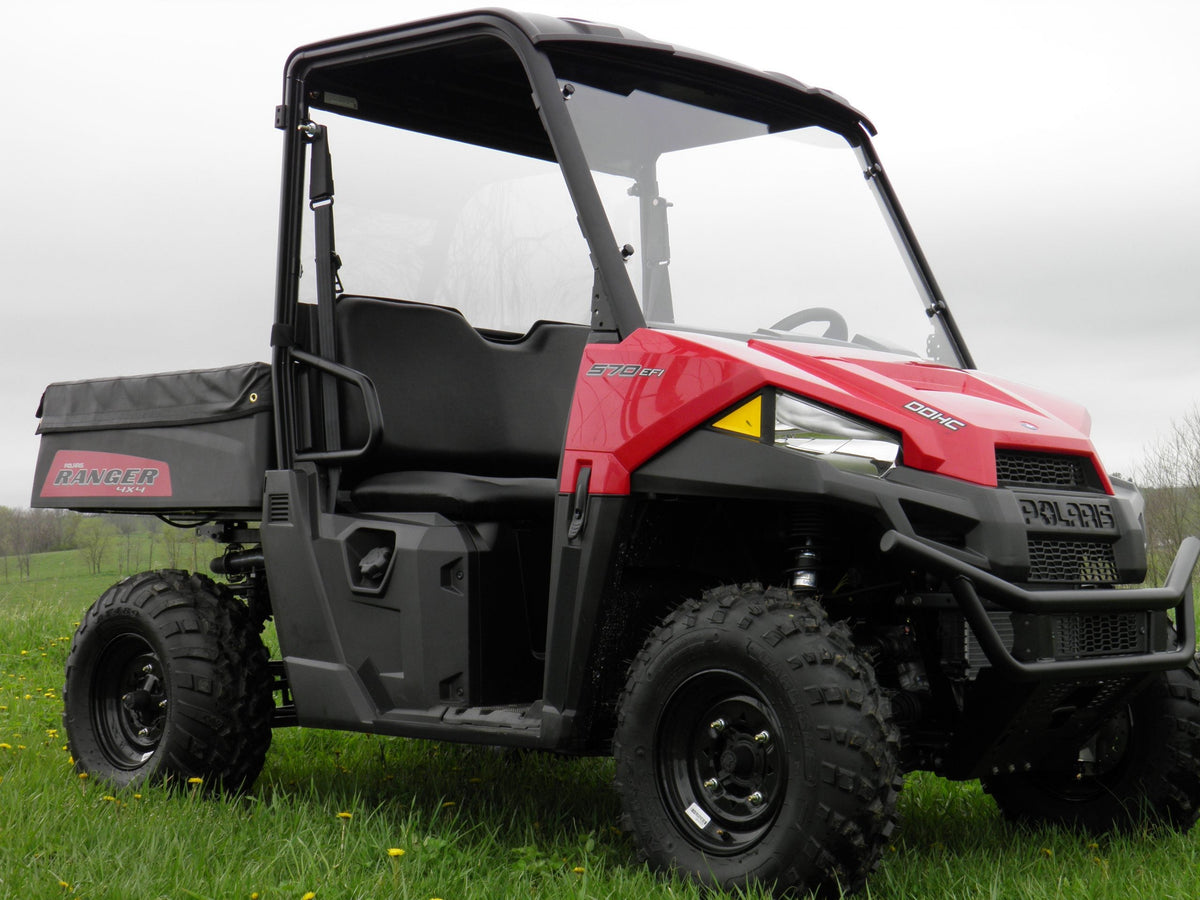 Polaris Mid-Size 570 Ranger 2-Seater - 1 Pc Scratch-Resistant Windshield with Vent Option - Windshields