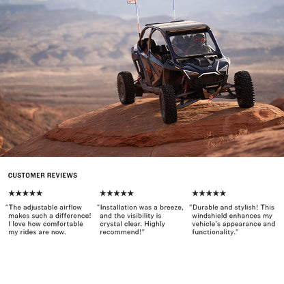Polaris Pro R Front Windshield - Glass Front Windshield