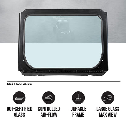 Polaris Pro R Front Windshield - Glass Front Windshield