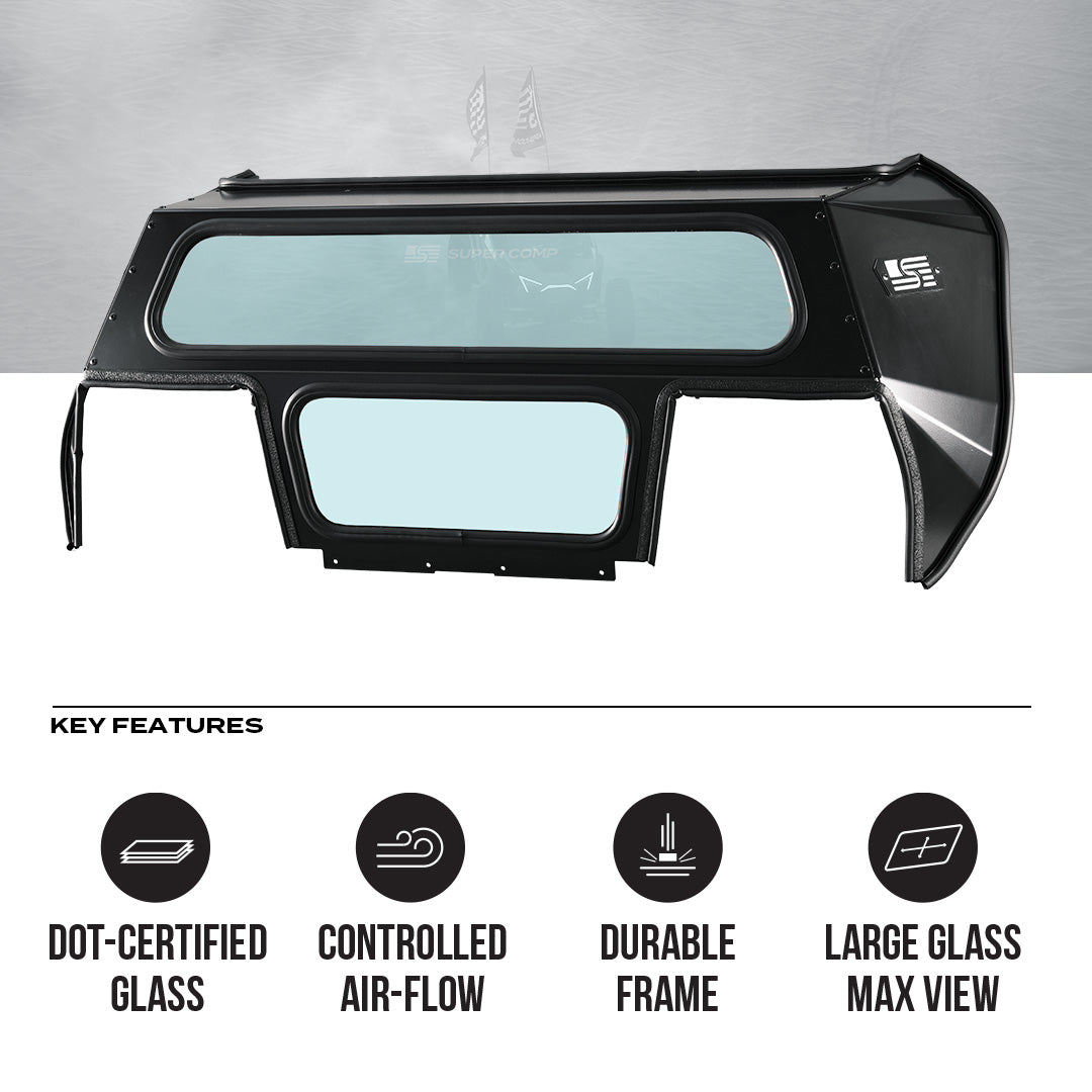 Polaris Pro R Rear Windshield Tinted (2025 - 2026) - Rear Windshield