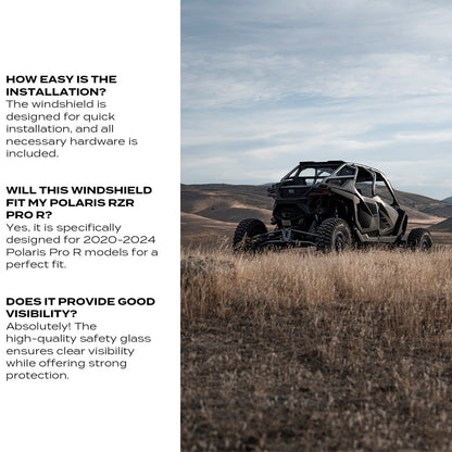 Polaris Pro R Tinted Rear Windshield (2022 - 2024) - Rear Windshield