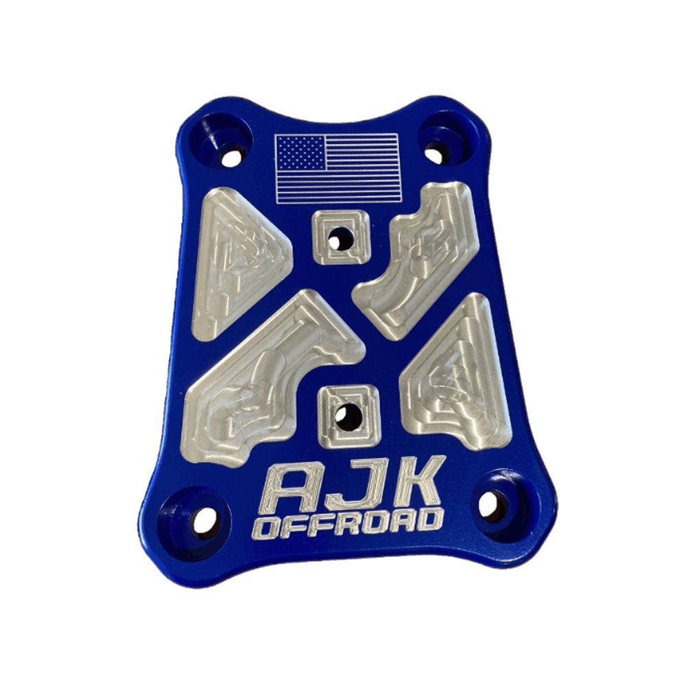 Polaris Pro R / Turbo R / Pro S Billet Radius Rod Plate / Pull Plate - No / Blue - Towing