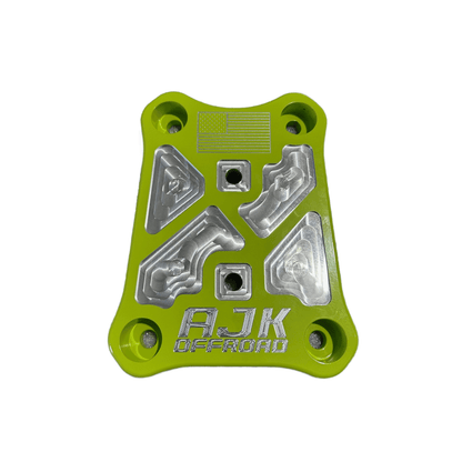 Polaris Pro R / Turbo R / Pro S Billet Radius Rod Plate / Pull Plate - No / Lifted Lime - Towing