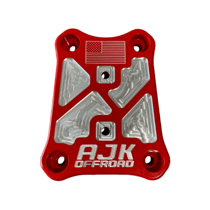 Polaris Pro R / Turbo R / Pro S Billet Radius Rod Plate / Pull Plate - No / Red - Towing