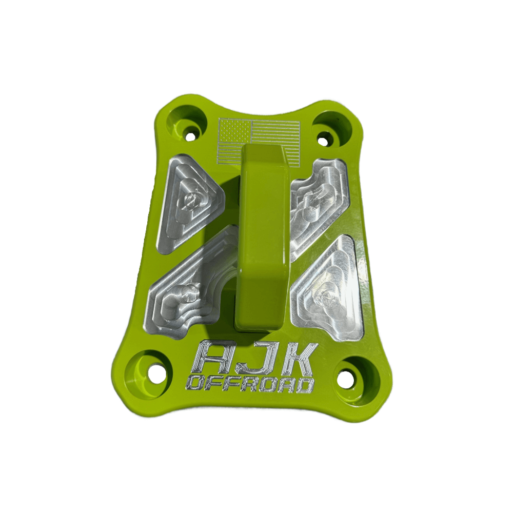 Polaris Pro R / Turbo R / Pro S Billet Radius Rod Plate / Pull Plate - Yes / Lifted Lime - Towing
