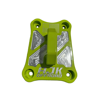 Polaris Pro R / Turbo R / Pro S Billet Radius Rod Plate / Pull Plate - Yes / Lifted Lime - Towing