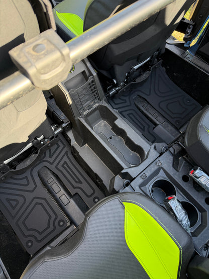 Polaris Pro XP / Pro R HD 9mm Rubber Mats (2019 - current) - 4 Door Crew Floor / XTREAM WAVE Design (Most Popular)