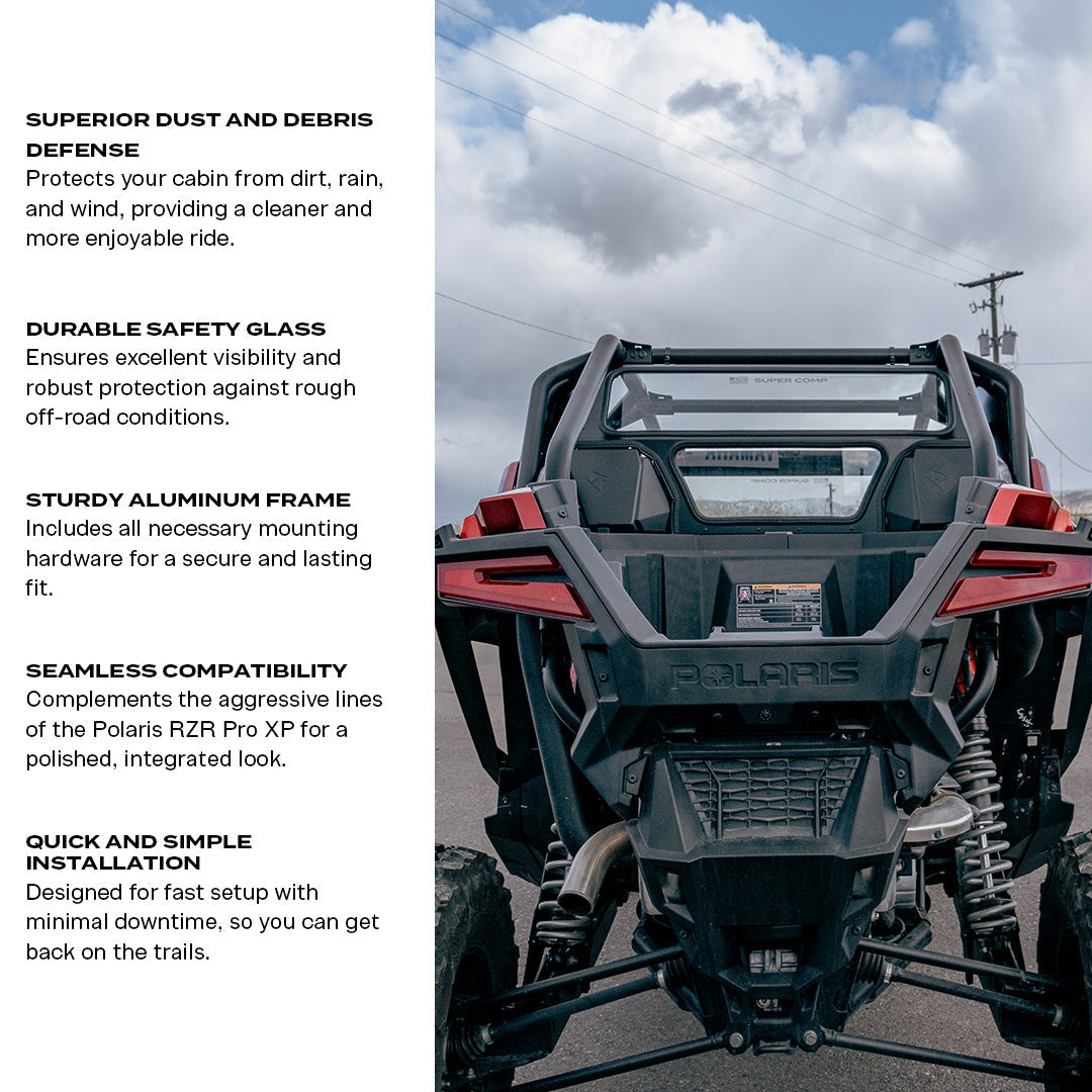 Polaris Pro XP Tinted Rear Windshield - Rear Windshield