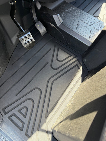 Polaris Ranger 1000 Non XP HD 9mm Rubber Mats (2025 to current) - 2 Door Floor / XTREAM WAVE Design (Most Popular)