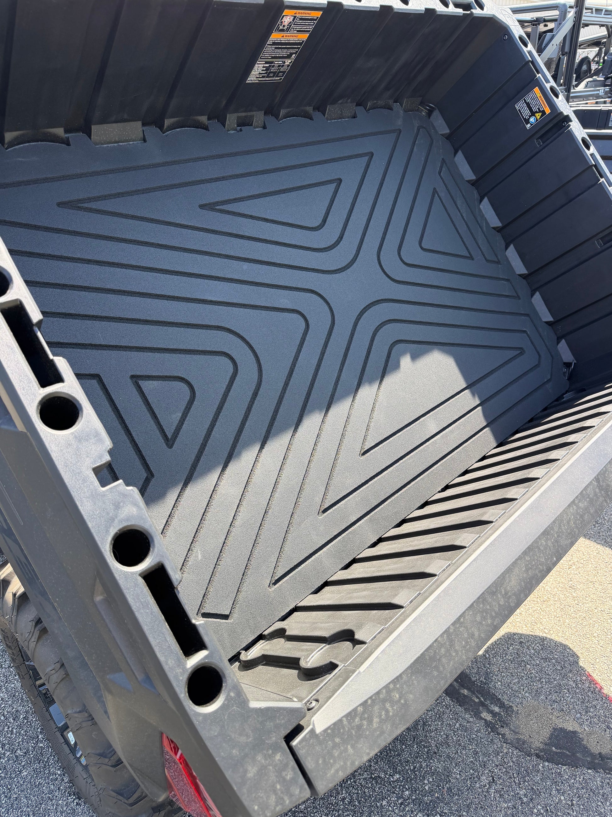 Polaris Ranger 1000 Non XP HD 9mm Rubber Mats (2025 to current) - Bed Mat / XTREAM WAVE Design (Most Popular) - Floor