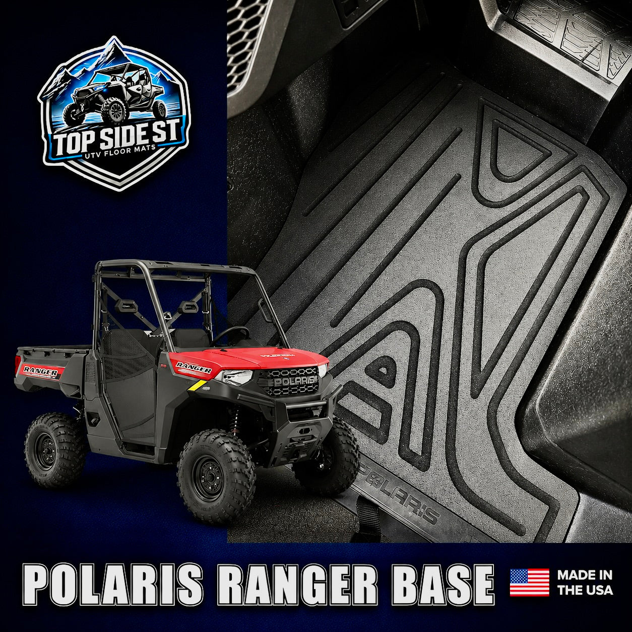Polaris Ranger 1000 Non XP HD 9mm Rubber Mats (2025 to current) - Floor Mat