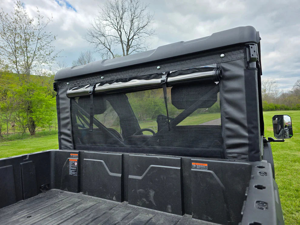 Polaris Ranger 2-Passenger 500/700 (2002-2008) - Soft Back Panel with Mesh/Vinyl Window - PATENT PENDING - Windshields
