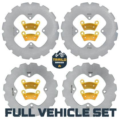 Polaris Ranger 400/500/570/700/800 Mid-Size 2006-2022 Ridge Rider Rotor and Pad Kit - Brass Pad & Rotor Set - Pad &