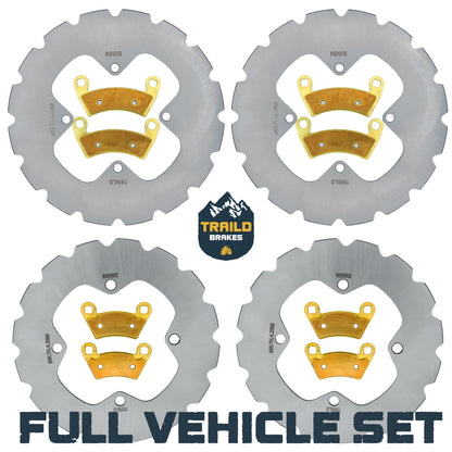 Polaris Ranger 500/570/700/EV 2008-2025 Ridge Rider Rotor and Pad Kit - Brass Pad & Rotor Set - Pad & Rotor Kit