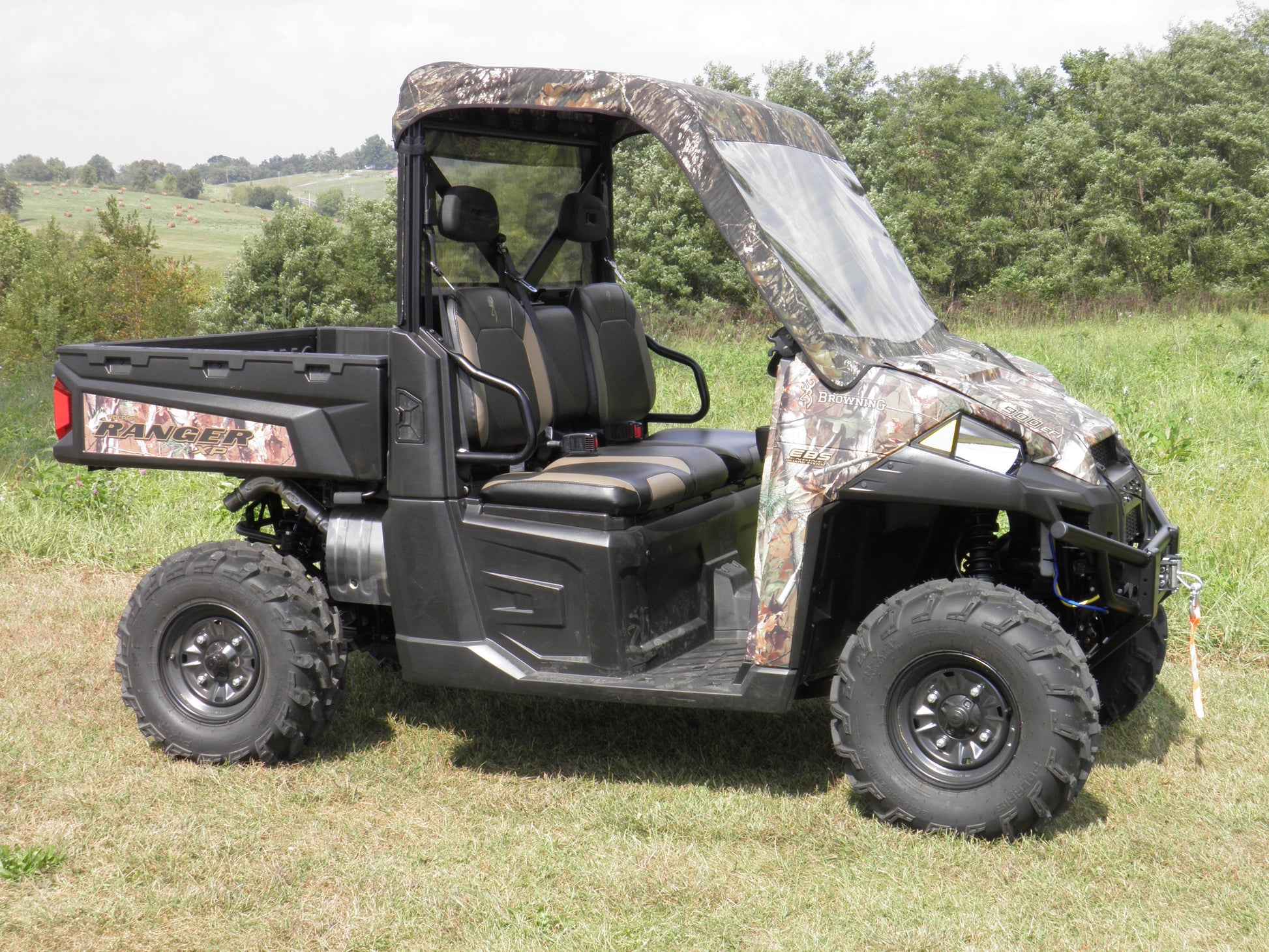 Polaris Ranger 900/1000 - Vinyl Windshield/Top/Rear Combo - Windshield/Roof/Back Panel