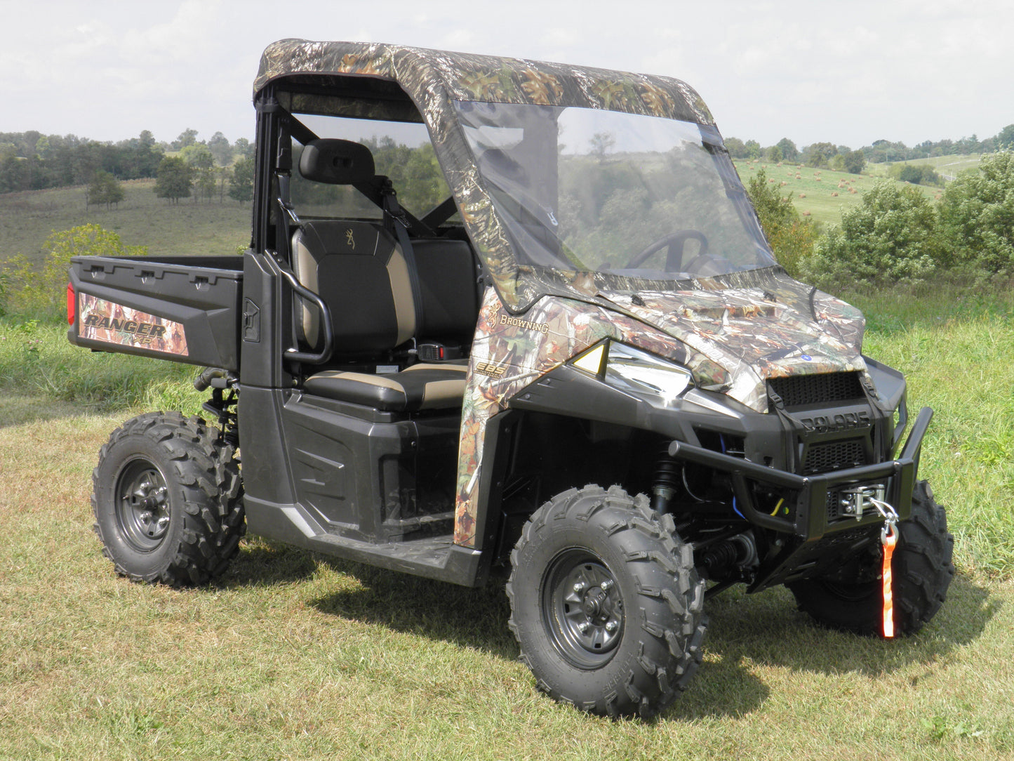 Polaris Ranger 900/1000 - Vinyl Windshield/Top/Rear Combo - Windshield/Roof/Back Panel
