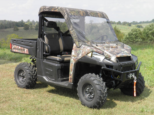 Polaris Ranger 900/1000 - Vinyl Windshield/Top/Rear Combo - Windshield/Roof/Back Panel