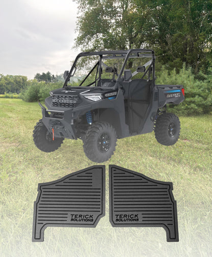 Polaris Ranger Base/EPS/Premium 1000 Rubber Floor Mats (NON XP MODELS) - UTV Rubber floor mats