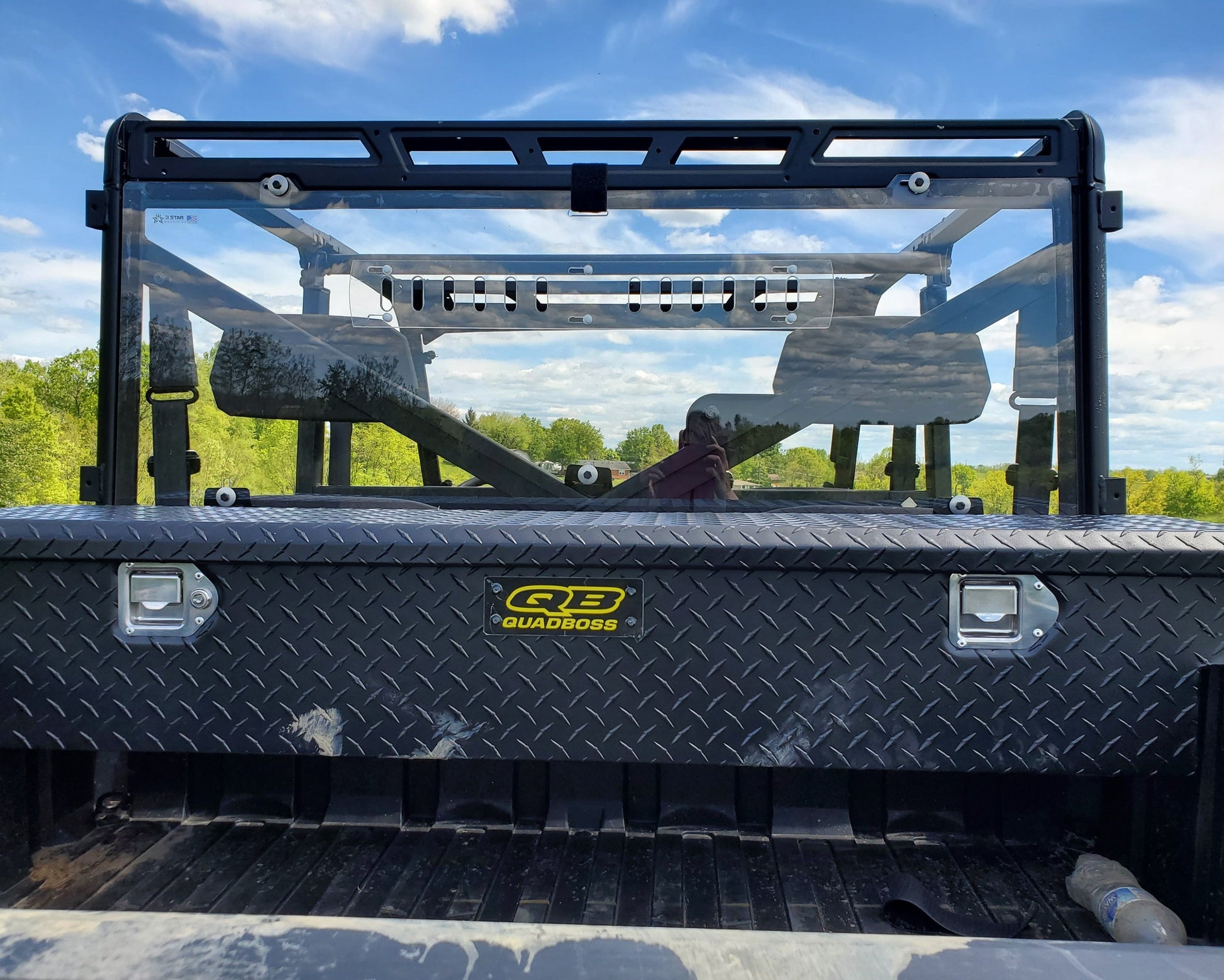 Polaris Ranger Crew 1000 - 1 Pc Lexan Back Panel w/Vent Option - Windshields