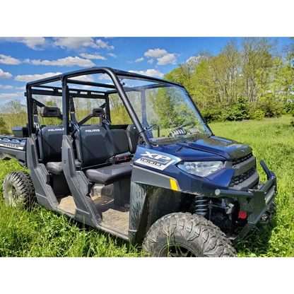 Polaris Ranger Crew 1000 -1 Pc Windshield w/Clamp Vent and Hard Coat Options
