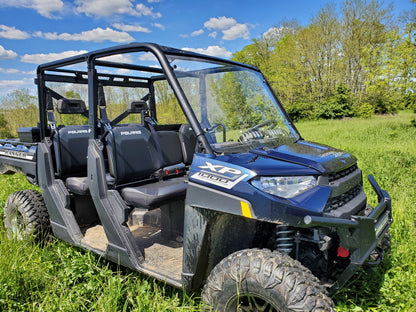 Polaris Ranger Crew 1000 -1 Pc Windshield w/Clamp Vent and Hard Coat Options - Windshields