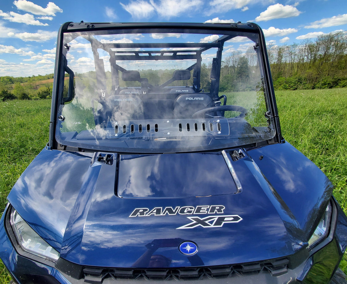 Polaris Ranger Crew 1000 - 2 Pc Windshield with Vent and Clamp Options - Windshields