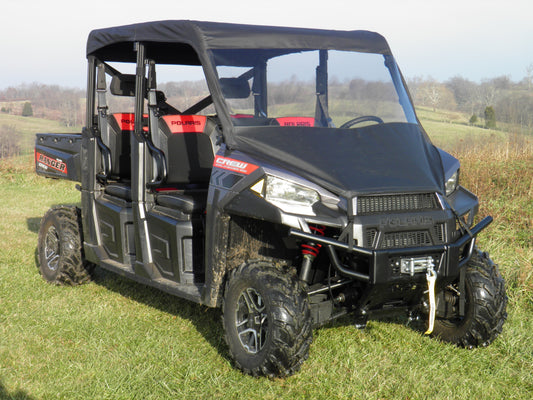 Polaris Ranger Crew 1000 - Vinyl Windshield/Top Combo - Windshield and Roof