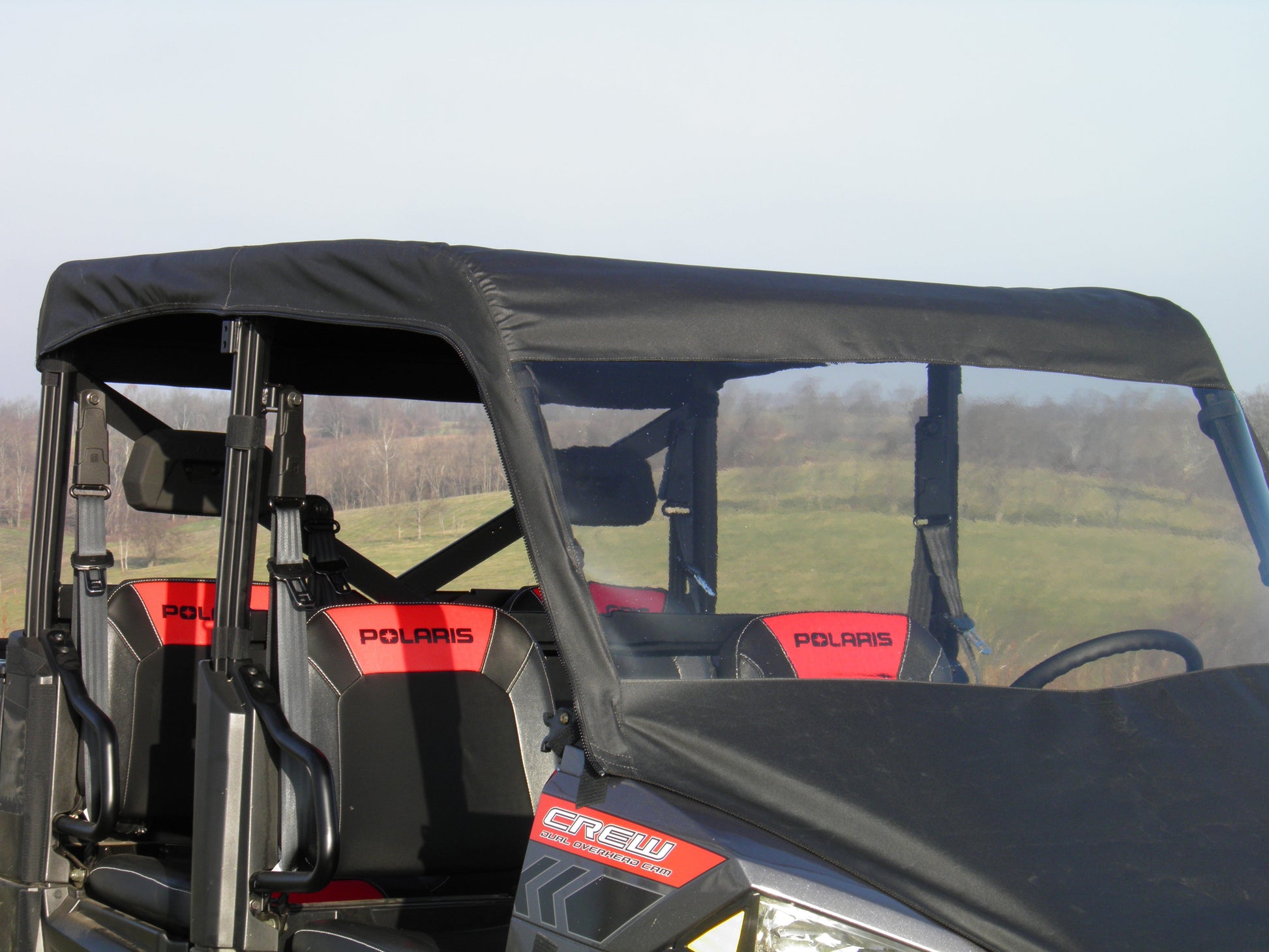Polaris Ranger Crew 1000 - Vinyl Windshield/Top Combo - Windshield and Roof