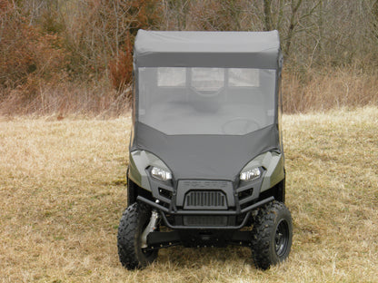 Polaris Ranger Crew 570 Mid Size - 4 Passenger - BLACK - Full Cab Enclosure with Vinyl Windshield - Full Cab Enclosure