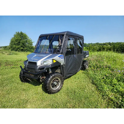 Polaris Ranger Crew 570 Mid Size - 4 Passenger - BLACK - Full Cab Enclosure for Hard Windshield