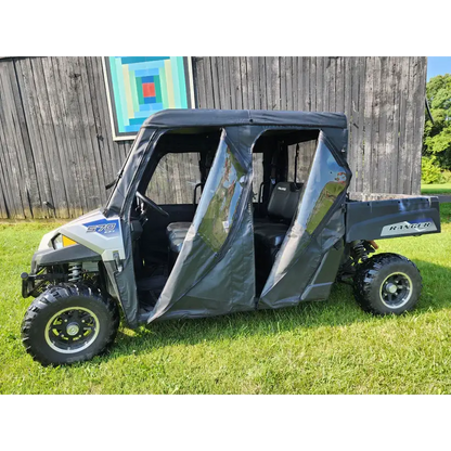 Polaris Ranger Crew 570 Mid Size - 4 Passenger - BLACK - Full Cab Enclosure for Hard Windshield
