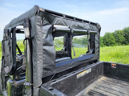 Polaris Ranger Crew 570 Mid Size - 4 Passenger - BLACK - Full Cab Enclosure for Hard Windshield - Full Cab Enclosure