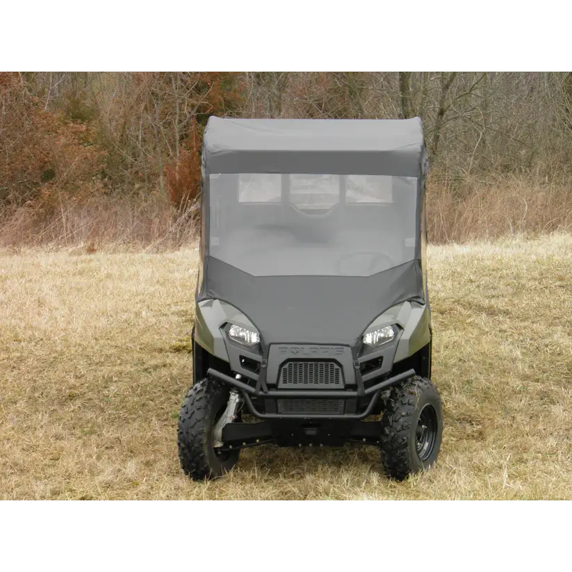 Polaris Ranger Crew 570 Mid Size - 4 Passenger - BLACK - Full Cab Enclosure with Vinyl Windshield