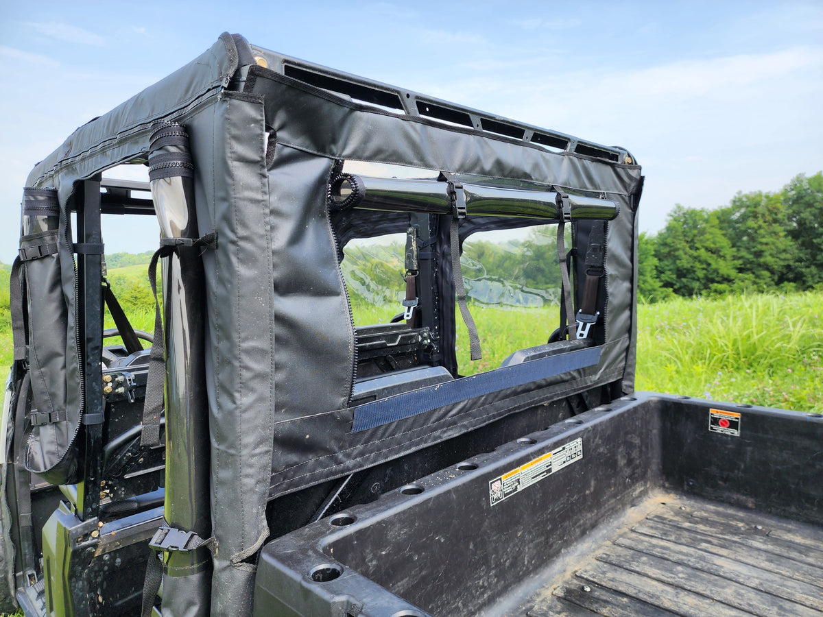 Polaris Ranger Crew 570 Mid Size - 4 Passenger - BLACK - Full Cab Enclosure for Hard Windshield - Full Cab Enclosure