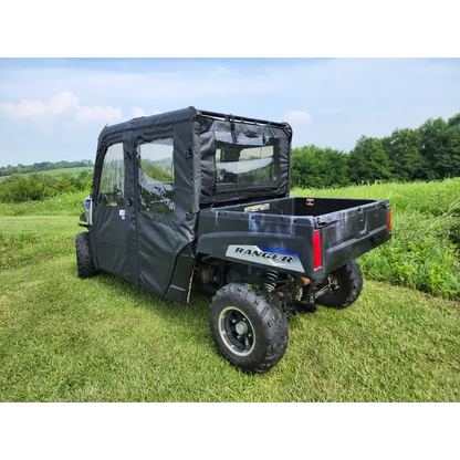 Polaris Ranger Crew 570 Mid Size - 4 Passenger - BLACK - Full Cab Enclosure for Hard Windshield