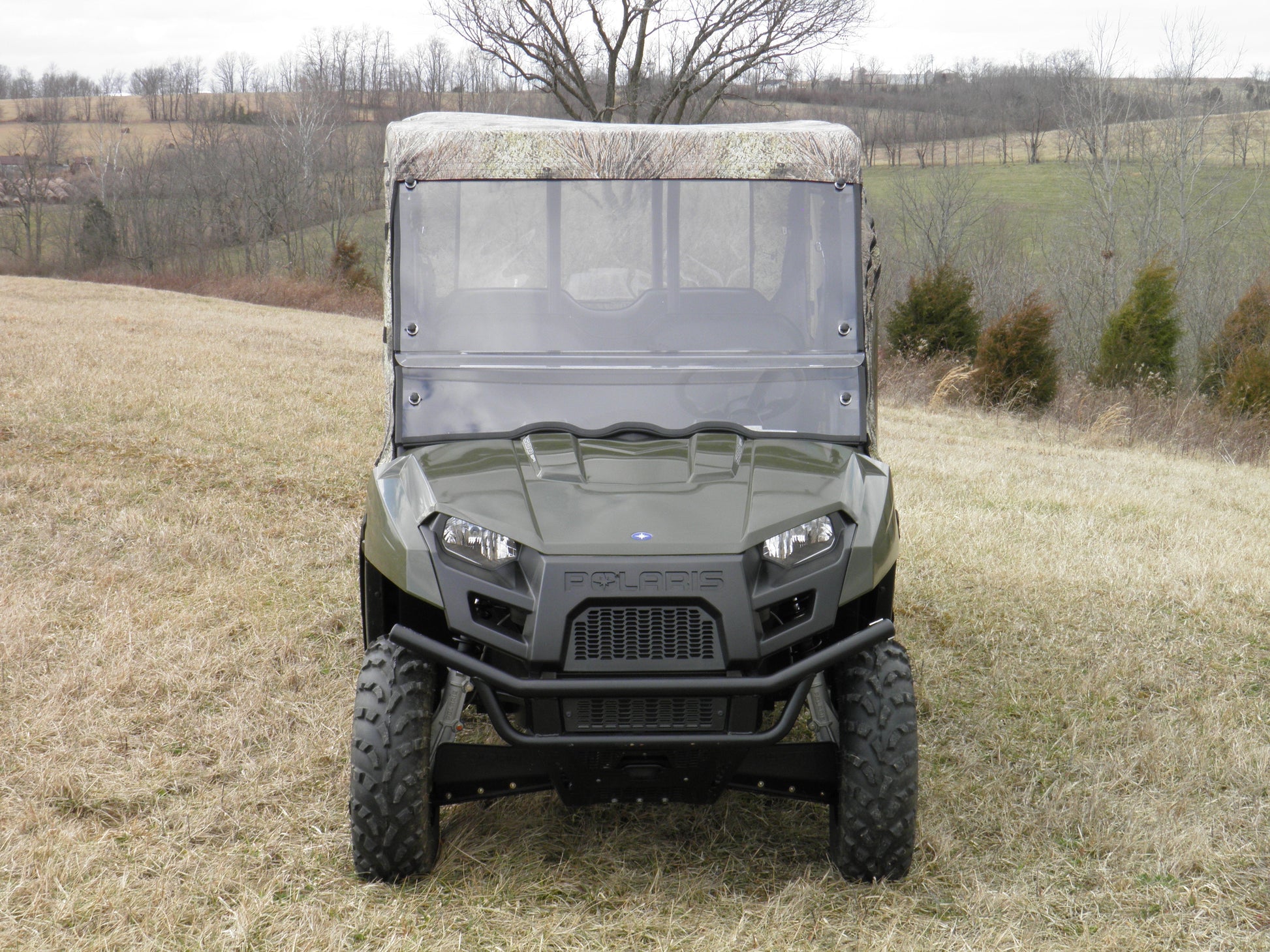 Polaris Ranger Crew 570 Mid Size - 4 Passenger - CAMO Full Cab Enclosure for Hard Windshield - Full Cab Enclosure