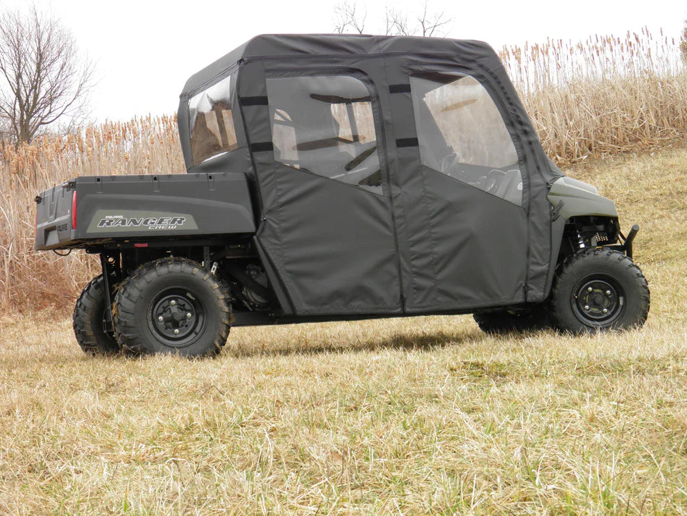 Polaris Ranger Crew 570 Mid Size - 4 Passenger - CAMO Full Cab Enclosure with Vinyl Windshield - Doors