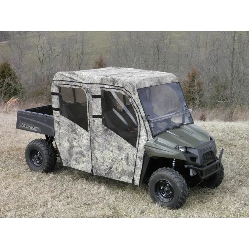 Polaris Ranger Crew 570 Mid Size - 4 Passenger - CAMO Full Cab Enclosure for Hard Windshield