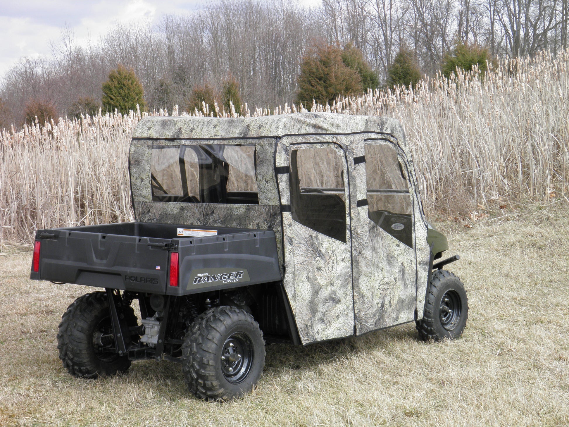 Polaris Ranger Crew 570 Mid Size - 4 Passenger - CAMO Full Cab Enclosure for Hard Windshield - Full Cab Enclosure