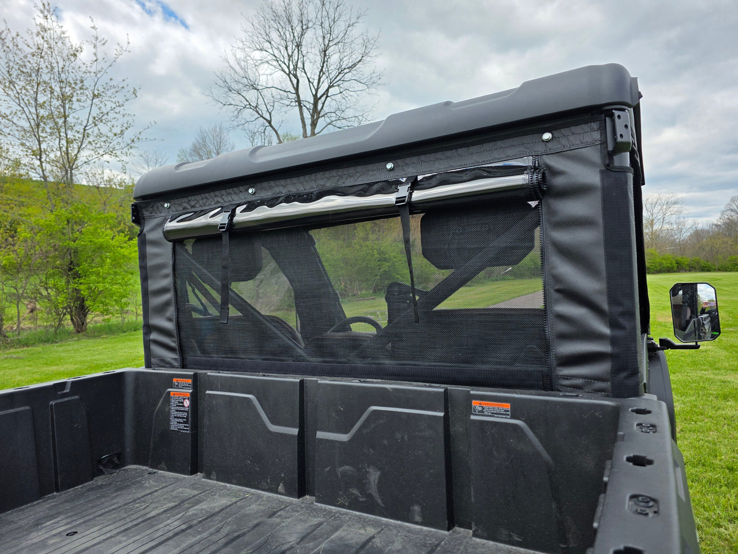 Polaris Ranger Crew 570 Mid Size - 4 Passenger - Soft Back Panel with Mesh/Vinyl Window - Back Panel
