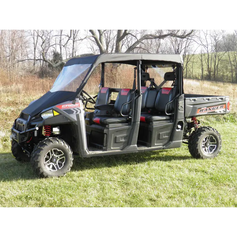Polaris Ranger Crew 570 Mid Size - 4 Passenger - Vinyl Windshield/Top/Rear Combo