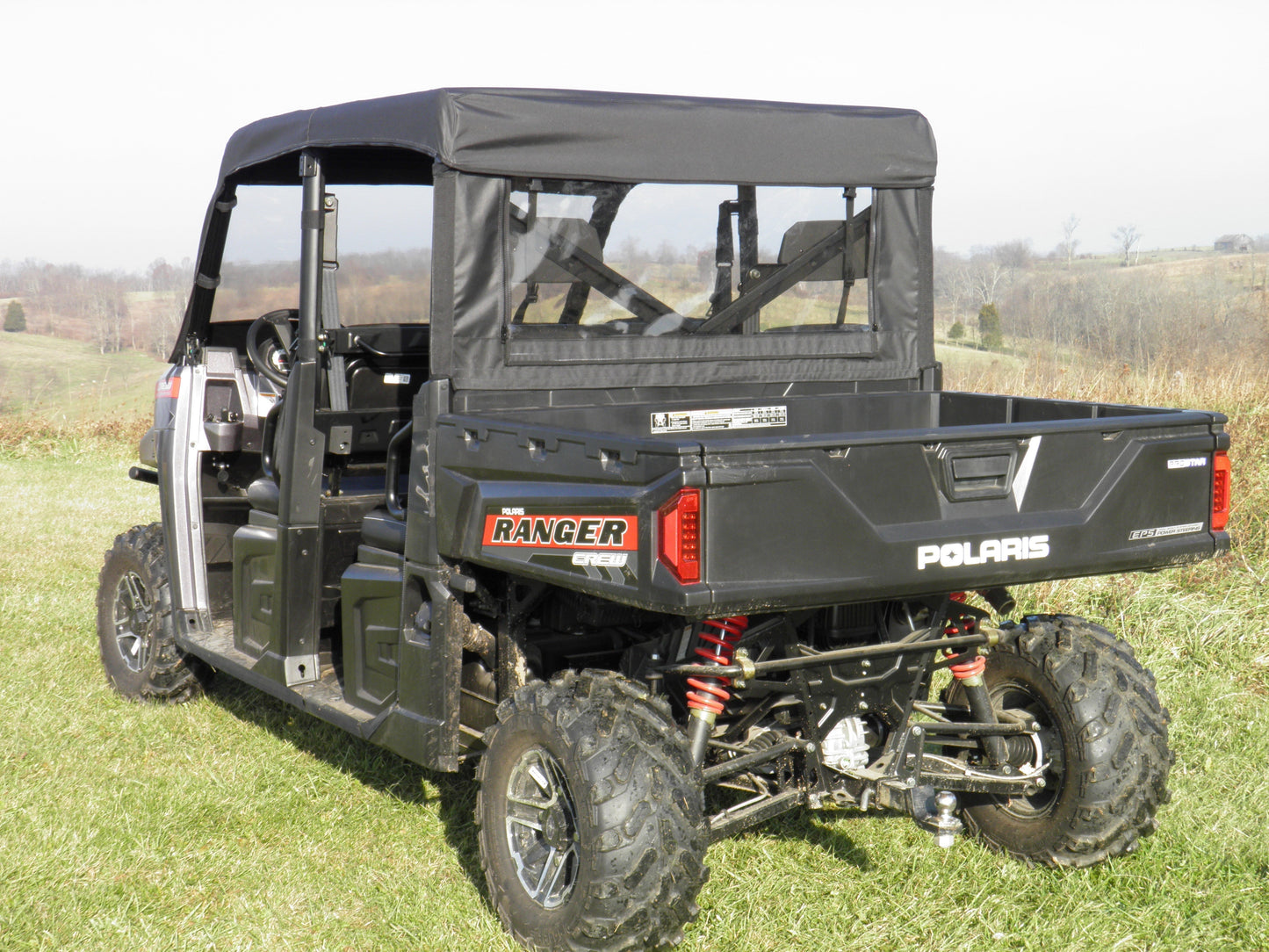 Polaris Ranger Crew 570 Mid Size - 4 Passenger - Vinyl Windshield/Top/Rear Combo - Windshield/Roof/Back Panel