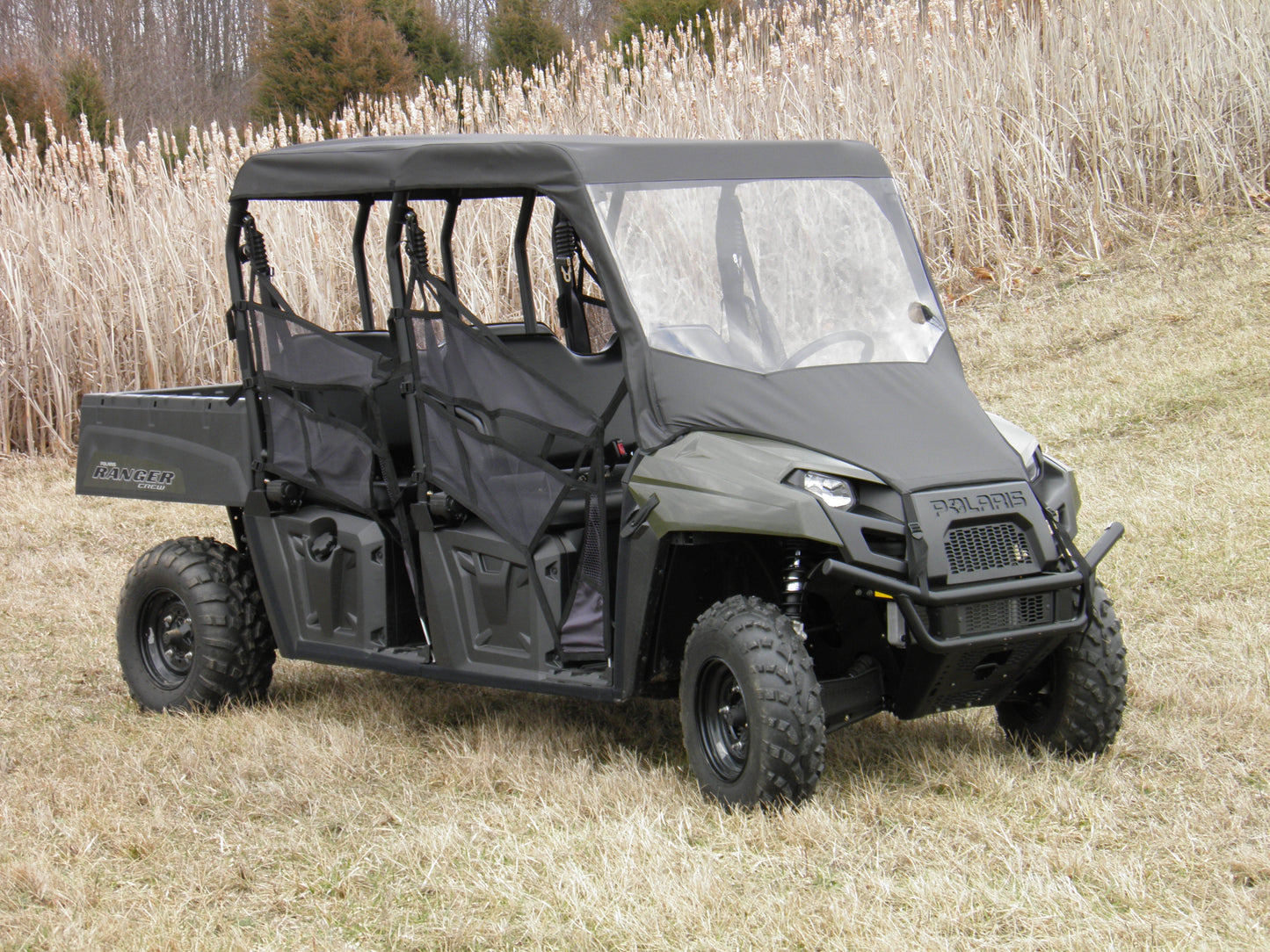 Polaris Ranger Crew 570 Mid Size - 4 Passenger - Vinyl Windshield/Top Combo - Windshield/Roof