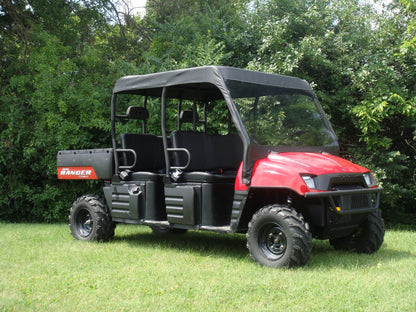 Polaris Ranger Crew 700 (2008-2009) - Vinyl Windshield/Top Combo - Windshield/Roof